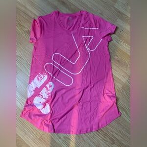 Fila Pink Short Sleeve Pajama Top